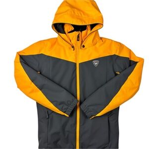 Rossignol Unisex Yellow/Gray 100% Waterproof Insulated Removable Hood Ski Jacket